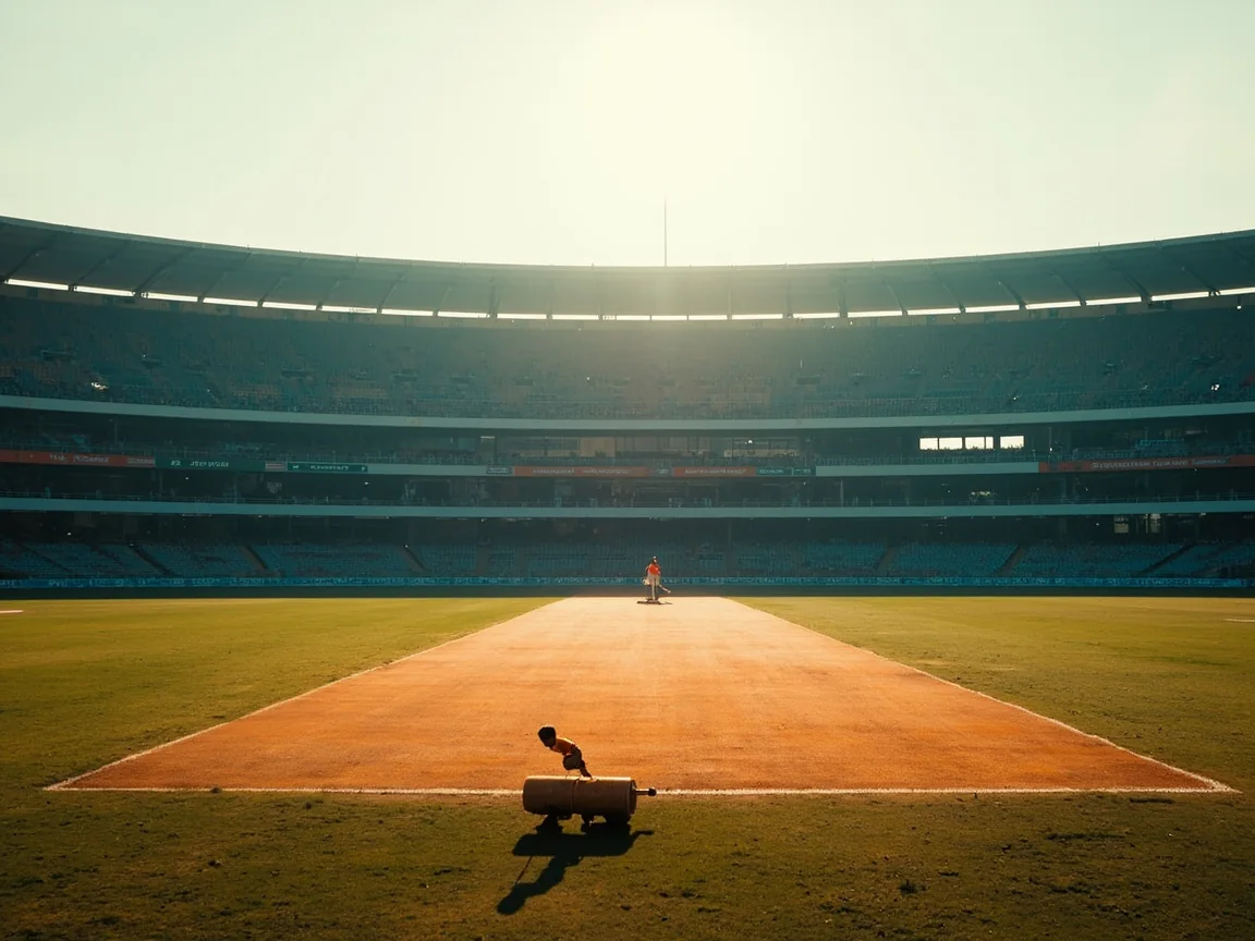 Empty oval venue used for predictions editorial